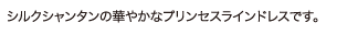 シルクシャンタンの華やかなプリンセスラインドレスです。