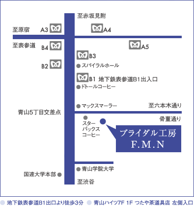 ブライダル工房F.M.N 地図